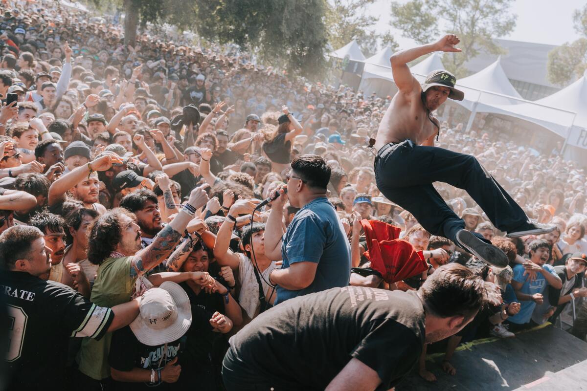 Bay Area hardcore band Big Boy performing at L.A.'s Sound and Fury festival in 2022.